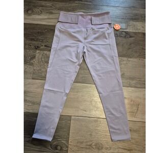 Copper Life Adjustable Lavender Purple High Waist Leggings - Women's Size L